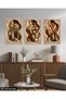 Boho Style Plants in Vase 3 Piece Wooden Framed Painting Act - 4
