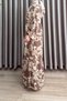Feza Dress Viscose Fabric Women's Brown Collar Openable Buttoned Comfortable Cut Hijab Dress - 2