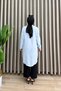 Saliha Tunic Viscose Fabric Women's Ice Blue Openable Buttoned Collar Embroidery Detailed Hijab Tunic - 3