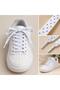 White Blue Polka Dot Satin Shoelaces 120 cm - 2