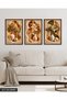 Plant and Flowers in a Vase 3 Piece Wooden Framed Painting Act - 4