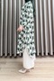 Gülbi̇n Takim Viscose Fabric Women's Dark Green Buttoned Hijab Pantsuit - 4