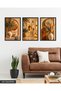 Boho Style Stone House 3 Piece Wooden Framed Painting Act - 4