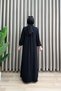 Dream Dress Ayrobin Fabric Women's Black Hijab Dress with Side Pocket Detail and Openable Collar with Buttons - 3