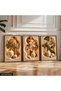 Plant and Flowers in a Vase 3 Piece Wooden Framed Painting Act - 2