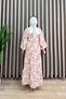 Armağan Elbi̇se Modal Mango Fabric Women's Pink Half-Length Openable Buttoned and Floral Patterned Hijab Dress - 4