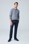 Men's Comfort Fit Navy Blue Striped Jogger Pants Stretch Fabric 0247Dngr - 4
