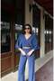 Tencel Fabric Tie-Dye Suit - Navy Blue - 7