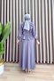 Si̇bel Skirt Suit Slaplı Cubra Fabric Women's Gray Buttoned and Ruffle Detailed Shirt Skirt Two-Piece Set - 2