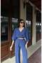 Tencel Fabric Tie-Dye Suit - Navy Blue - 4