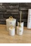 White Marble Gold Coral Accessory 4-Piece Bathroom Set - 2