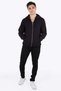 5487 Zippered Hooded Kangaroo Pocket 3 Thread Ribbed Sweat