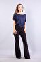 6982 (N-2802) Boat Neck Short Sleeve Tunic Blouse - 6