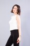 10836 sleeveless o-neck blouse with zipper accessory - 2