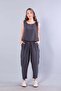 3089 zero top sleeveless elastic waist drawstring pants set - 2