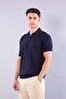 10026 self-striped zippered collar knit t-shirt