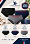Men'S, Licensed, Uspa, 95% Cotton, 5% Elastane, Flexible Waistband, Colorful, Comfort, 3-Piece Slip Set