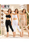 Underwear Passage Women's Black Bamboo Capri Leggings Qen 804 - 2