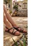 Women's Bitter Brown Genuine Leather Gladiator Orthopedic Soft Sole Ankle Strap Sandals Shoes - 3