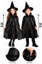 Hallowen Halloween Black Children's Witch Hat and Cloak (70cm) Set
