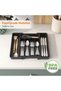 Expandable Silverware Organizer 8.5-14.1 Inch, Plastic Utensil Tray for Kitchen Drawer - 6