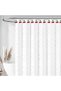 Cherry Shower Curtain Hooks,12-Piece Rust-Proof Stainless Steel Rings with Red Cherry Pendants - 4