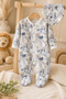 Baby Boy 8 Piece Blue Lion Patterned Safari Model Newborn Hospital Discharge Set - 4