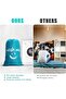 Travel Laundry Bag Set,2-Pack Machine Washable Dirty Clothes Organizer with Drawstring,Large Capacity,Light Blue and Grey - 3