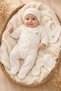 Lace Detailed 8-Piece Baby Hospital Discharge Set with Embroidered Romper, Bodysuit, Hat and Gloves - 2