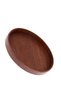 27cm Round Vintage Solid Wooden Tray, Non-Slip for Home Kitchen Dining Brown - 4