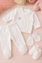 Baby Girl Lace Butterfly Embroidered 10-Piece Hospital Discharge Set Newborn 0-3 Months - 5
