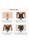 Electrostimulator, Abdominal Belt, for ABS, EMS Muscle Stimulator, 3 Machines, 3 Patches, 8 Modes, 19 Intensities, LCD USB Rechargeable, Arms, Legs - 6