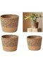 Hand Woven Straw Plant Basket, Leak-Proof Indoor Outdoor Planter, Lightweight Natural Grass Decor, S/M/L - 4