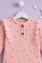 Baby Girl Floral Print Ruffle Detail Ribbed 2-Piece Set Long Sleeve Top and Leggings - 4