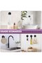 Matte black bathroom hooks,for towels, robes, installed on bathroom walls, kitchens - 7