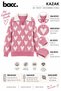 Women's Pink Polo Collar Heart Patterned Knitwear Sweater - 3