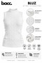 Women's White Stand Collar Sleeveless Motif Knitwear Blouse - 3