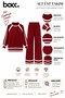 Women's Burgundy Stripe Detailed Crew Neck Tunic and Wide Leg Knitwear Top and Bottom Set - 3