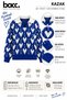 Women's Cobalt Blue Polo Collar Heart Patterned Knitwear Sweater - 3