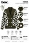 Women's Khaki Double Button Detailed Patterned Knitwear Cardigan - 3
