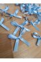 Baby Blue Bow Ornament 6 mm Ribbon 50 Pieces