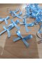 Baby Blue Bow Ornament 6 mm Ribbon 50 Pieces - 2