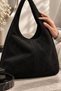 Original Women's Suede Luxury Soft Leather Vintage Model Zippered Large Volume Tote Bag with Main Compartment and Inner Pocket Shopper Modern City Style Comfortable Thick Strap Daily Stylish Hand and Shoulder Bag - Black - 4