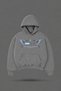 Oversize Y2K Heaven Is Loading Printed Hooded Smoke Gray Sweatshirt