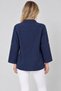 Women's Shirt Collar Brodered Front Zippered Gabardine Jacket - 6
