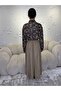 948 Set with Shirt, Shawl-Patterned Suede Skirt - 2