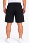 Men's Black Smoked Gray Navy Blue Color Front Pleated Shorts with Front Pockets and Back Pockets with Zippers - 3