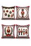 Christmas Decorations Patterned 4-Piece Throw Pillow Cover Set - 3