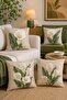 White Lilies Patterned 4-Piece Throw Pillow Cover Set - 2