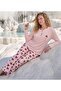Women's Long Sleeve'Cherry' Printed Cherry Pie Pattern Three Button Collar 100% Cotton Ribbed Pajama Set